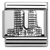 330105/03Classic MONUMENTS RELIEF Silver 925 Twin Towers (America)