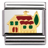 030208/19 Classic S/steel,enamel,bonded yellow gold House