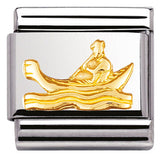 030122/05 Classic RELIEF,S/steel bonded yellow gold Gondola (Italy)