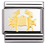 030104/04 Classic ZODIAC,S/Steel,Bonded Yellow Gold Cancer