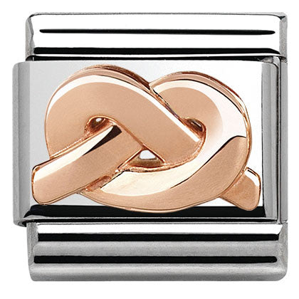 430106/01Classic RELIEF SYMBOLS S/steel Bonded Rose Gold knot