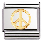 030116/06 Classic,S/steel,bonded yellow gold Peace