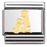 030104/11Classic ZODIAC,S/steel, Bonded Yellow Gold Aquarius