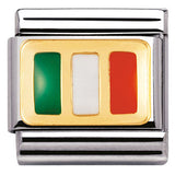 030234/10 Classic  FLAG S/Steel,enamel, bonded yellow gold IRELAND