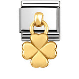 Composable Classic CHARMSS/Steel, Bonded Yellow Gold_Four Leaf Clover CZ