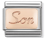 430108/07 Classic Bonded Rose GoldEngraved Plate  Son